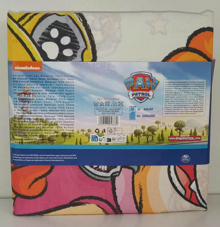 KOMPLET POŚCIELI PSI PATROL PAW PATROL KOŁDRA 140X200 PODUSZKA 100% BAWEŁN