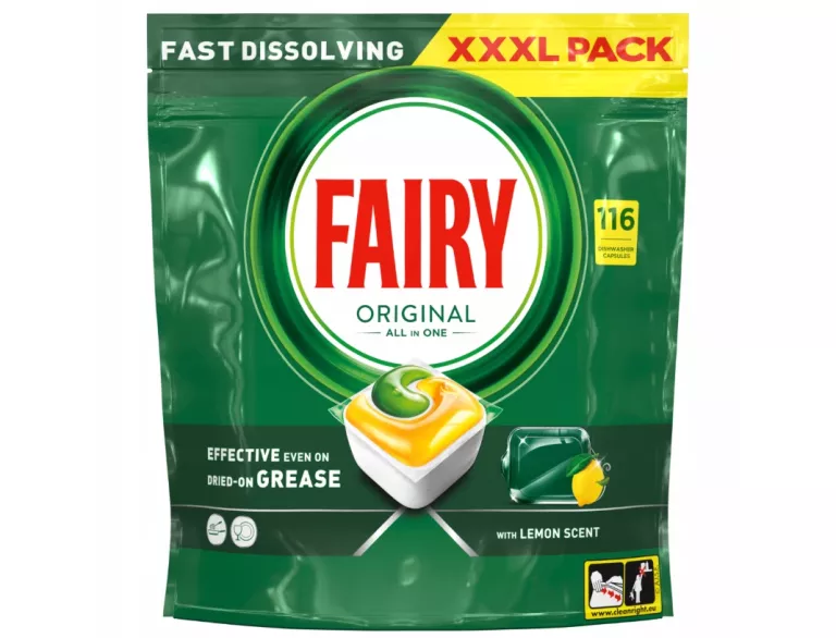 FAIRY ORIGINAL CYTRYNA KAPSUŁKI DO ZMYWARKI ALL IN ONE, 116 TABLETEK