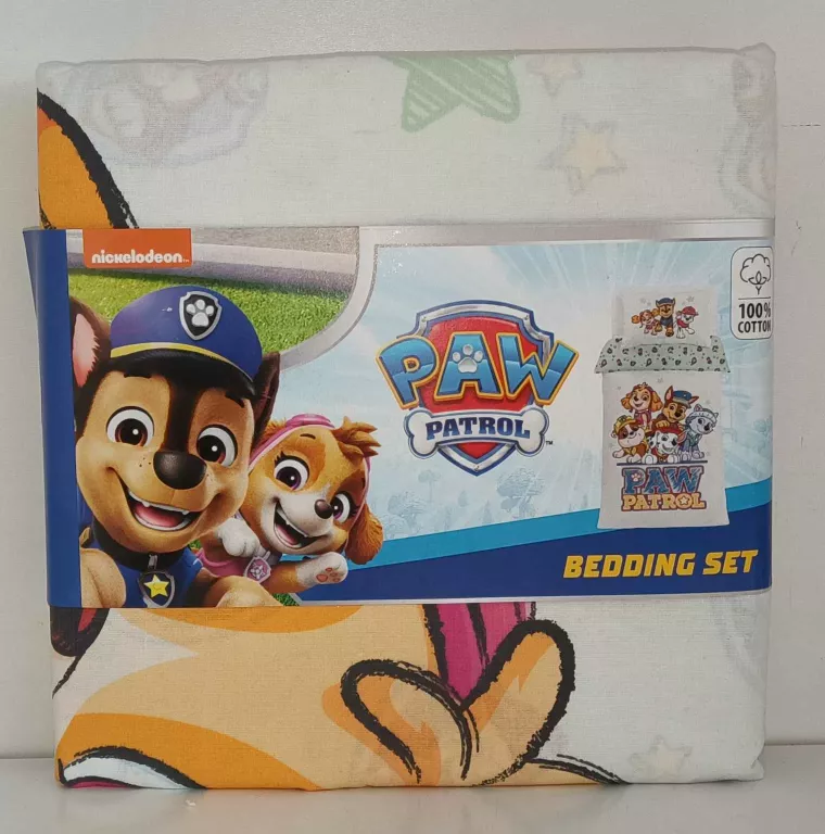 KOMPLET POŚCIELI PSI PATROL PAW PATROL KOŁDRA 140X200 PODUSZKA 100% BAWEŁN