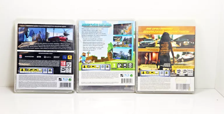 3X GRA PS3 GTA / MINECRAFT / NFS