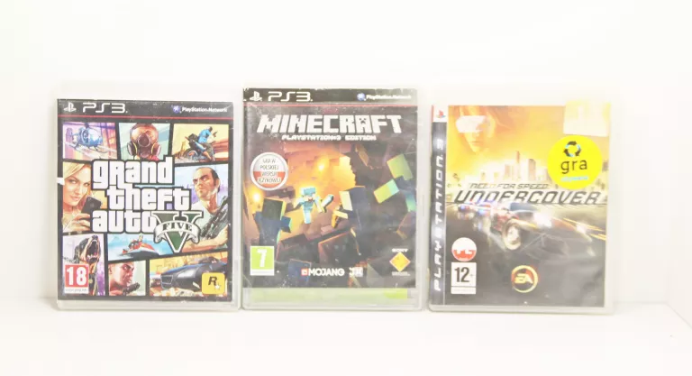 3X GRA PS3 GTA / MINECRAFT / NFS