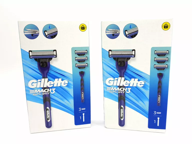 GILLETTE MACH 3 SPORT RĄCZKA + 3 WKŁADY DO MASZYNEK ORYGINAŁ 3+1