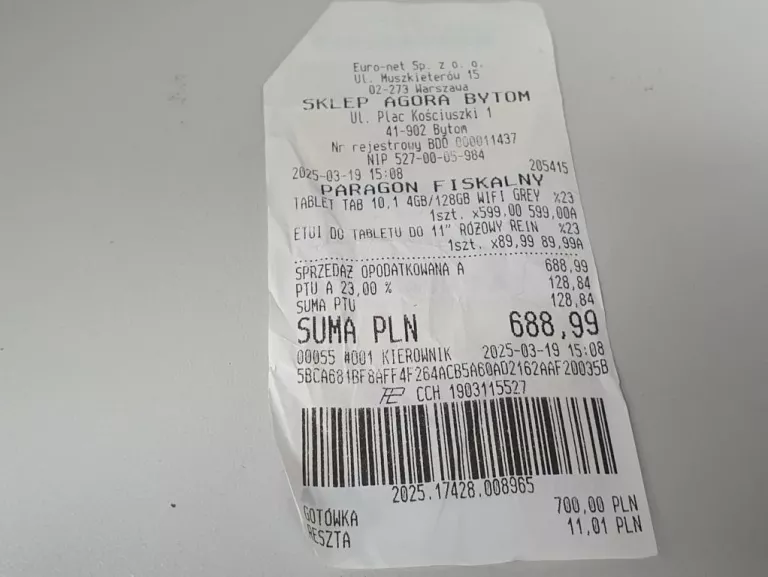 TABLET LENOVO TAB TB311FU 4/128 - GWARANCJA