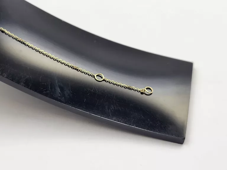 ZŁOTA BRANSOLETKA CELEBRYTKA Z SERDUSZKAMI 375 0,51G 18CM