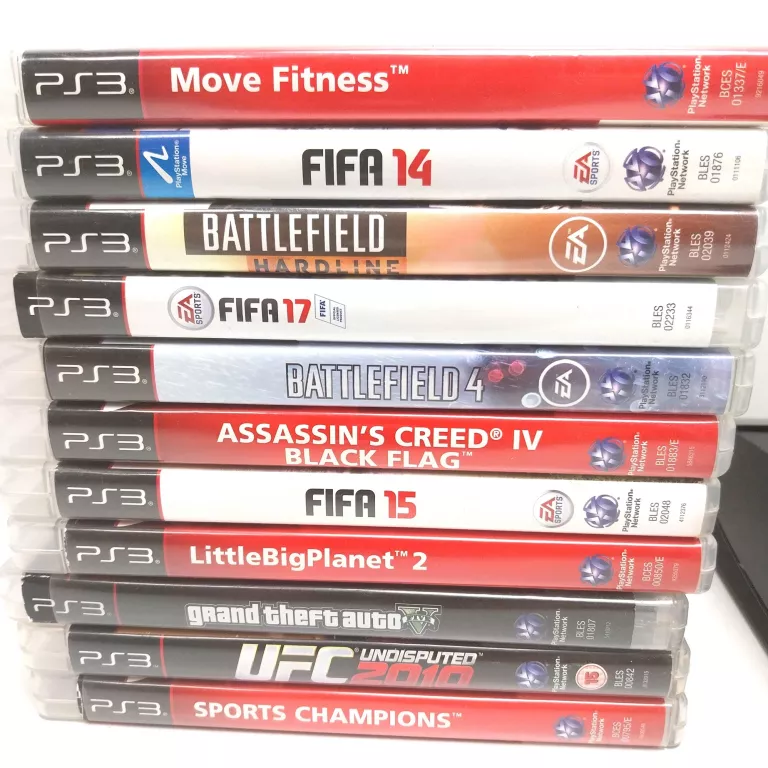 KONSOLA PS3 SUPERSLIM 500GB + PAD, OKABLOWANIE GRY KONTROLERY