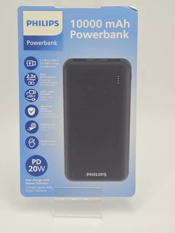 POWERBANK PHILIPS 10000 MSH 20W KOMPLET [250604004]