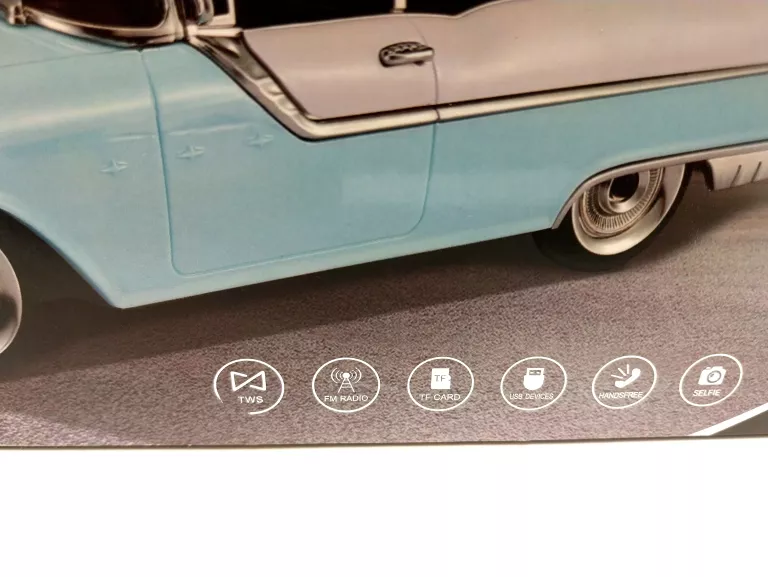GŁOŚNIK BLUETOOTH WS-598 – SAMOCHÓD RETRO + PUDEŁKO