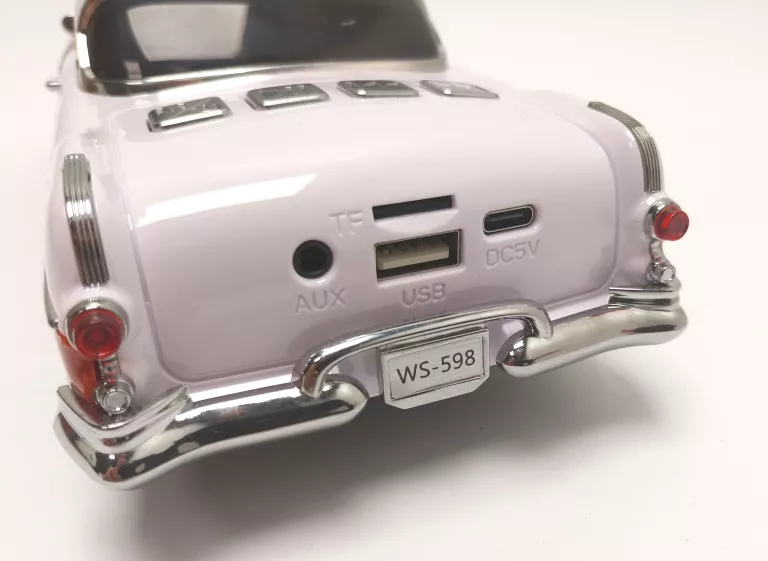 GŁOŚNIK BLUETOOTH WS-598 – SAMOCHÓD RETRO + PUDEŁKO