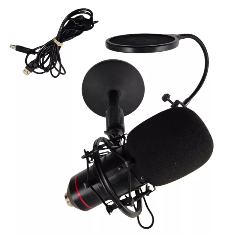 MIKROFON POJEMNOŚCIOWY USB DO PC LAPTOPA STREAMOWANIA MOZOS MKIT-900PRO