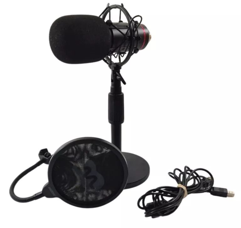 MIKROFON POJEMNOŚCIOWY USB DO PC LAPTOPA STREAMOWANIA MOZOS MKIT-900PRO