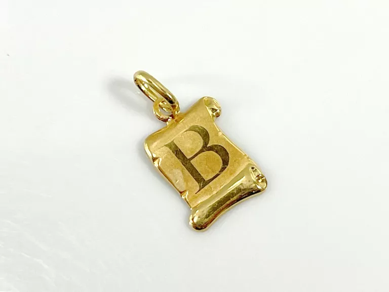 ZŁOTA ZAWIESZKA LITERA "B" 585 0,42G