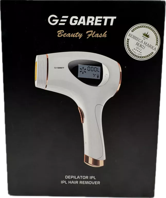 DEPILATOR IPL GARETT BEAUTY FLASH WYŚWIETLACZ LED BIAŁO-ZŁOTY