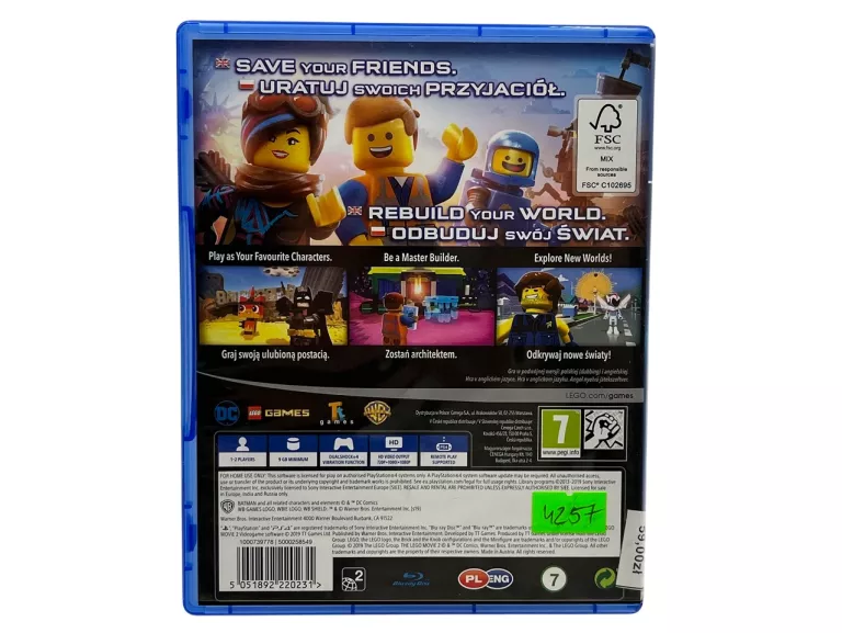 GRA NA PS4 LEGO PRZYGODA 2