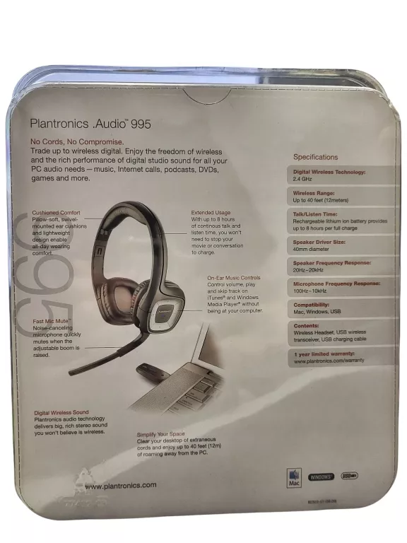 SŁUCHAWKI PRZEWODOWE NAUSZNE PLANTRONICS AUDIO 995
