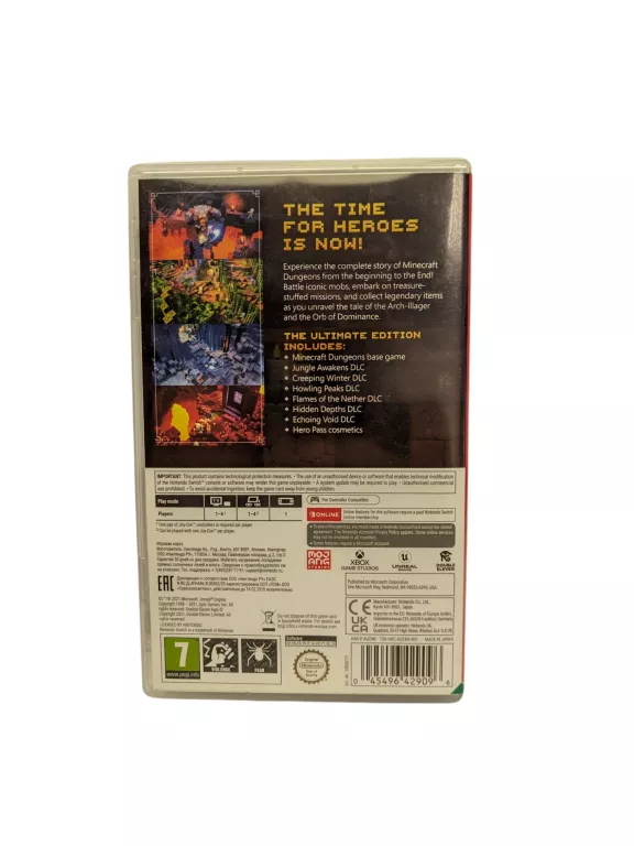 MINECRAFT DUNGEONS ULTIMATE EDITION NINTENDO