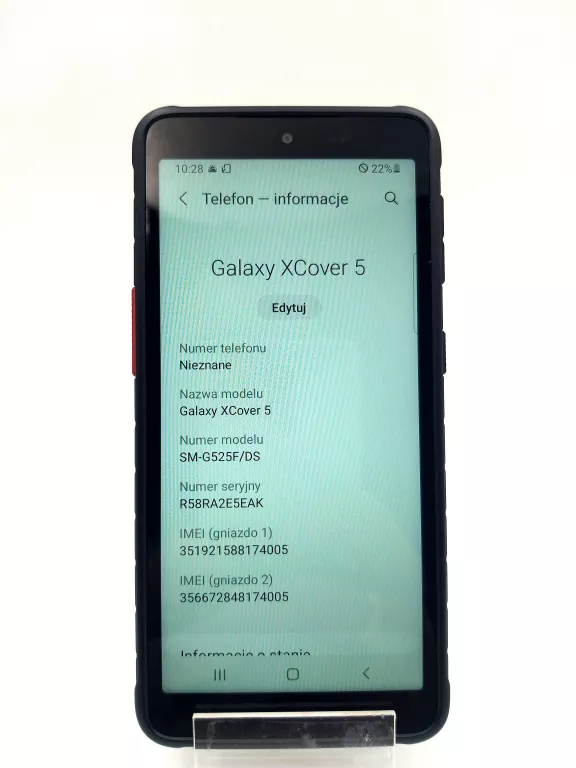 #25 TELEFON SAMSUNG GALAXY XCOVER 5 4 GB / 64 GB 4G (LTE) CZARNY