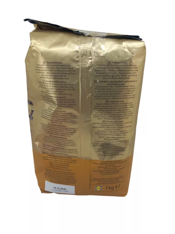 KAWA ZIARNISTA ARABICA BELLAROM GOLD CREMA 1000 G 10/2026