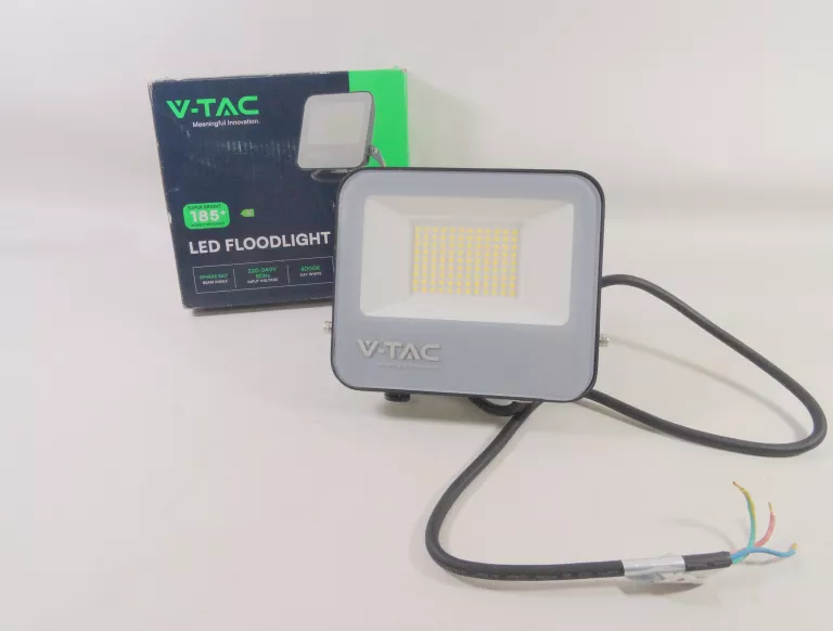 NAŚWIETLACZ HALOGEN PRZEMYSŁOWY CZARNY LED 50W 9250LM 4000K VT-4456 V-TAC