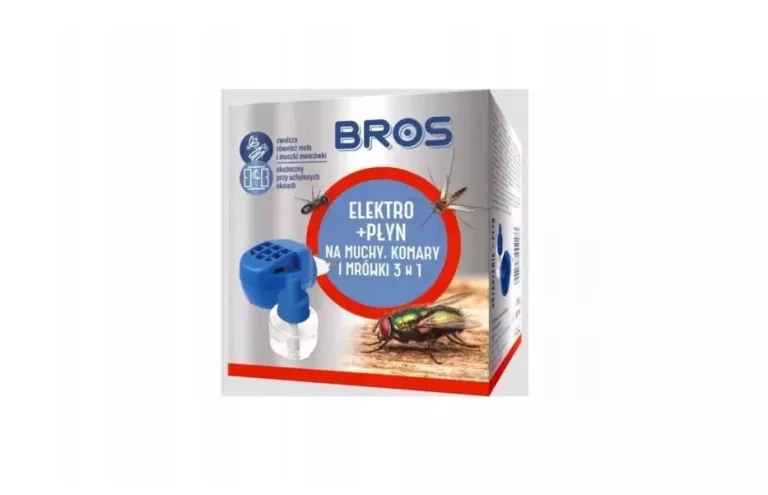 IDEALNY BROS ELEKTRO + PŁYN 3W1 NA KOMARY MUCHY MRÓWKI STAN ORYGINAŁ