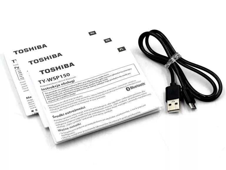 GŁOŚNIK PRZENOŚNY TOSHIBA TY-WSP150 CZARNY 10W IP67 LED BLUETOOTH USB