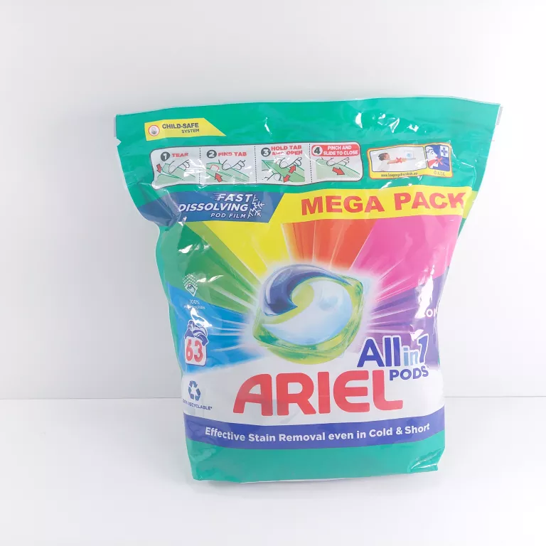 ARIEL ALL-IN-1 PODS COLOR KAPSUŁKI DO PRANIA KOLORÓW 63SZT #ZAPAKOWANE
