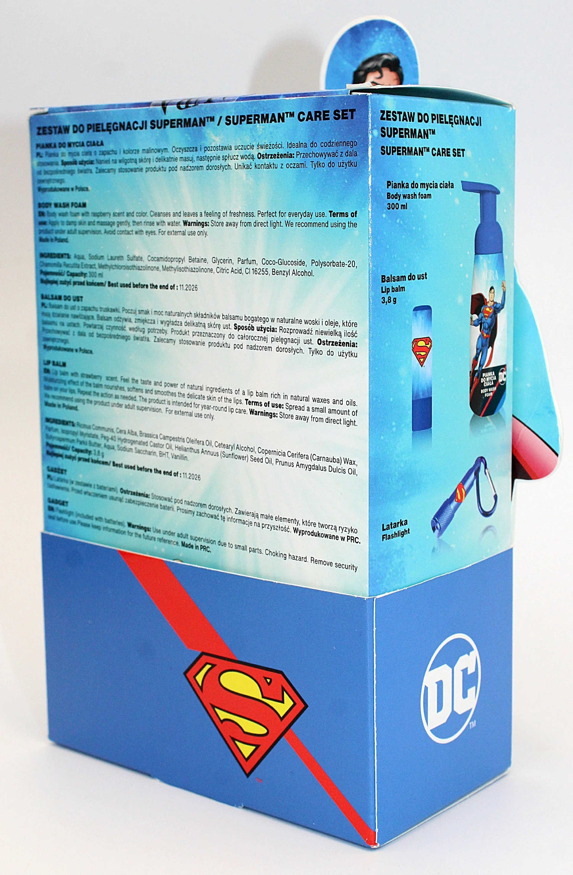 zestaw-do-pielegnacji-ciala-i-ust-superman-z-latarka-ean-gtin-5904917436394
