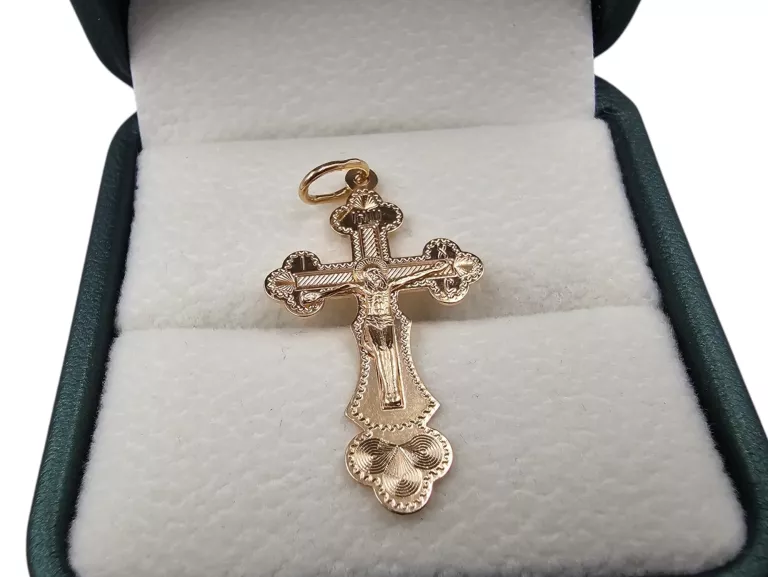 ZŁOTY KRZYŻYK P585 W1,3G R3,4X2CM