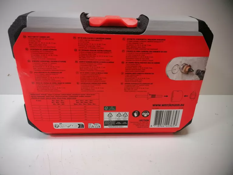 WERCKMANN HOLE SAW SET CARBIDE GRIT X8