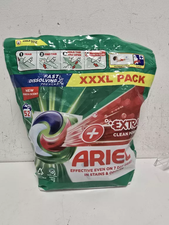 KAPSUŁKI DO PRANIA ARIEL PODS 52SZT. XXXL PACK +EXTRA CLEAN POWER