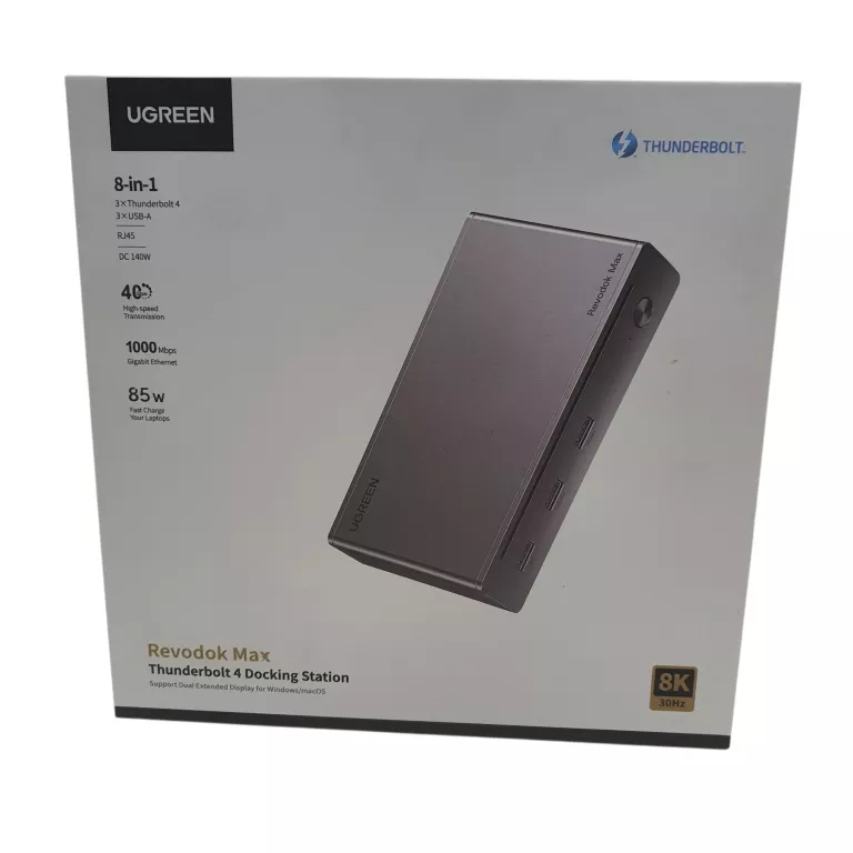 UGREEN U70 STACJA DOKUJĄCA HUB ADAPTER 3X THUNDERBOLT 4 3X USB RJ45 DC140W