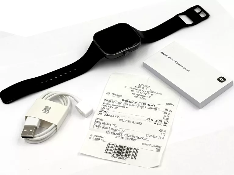 SMARTWATCH XIAOMI REDMI WATCH 5 CZARNY + GWARANCJA