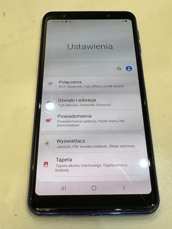 SMARTFON SAMSUNG GALAXY A7 4 GB / 64 GB 4G (LTE) NIEBIESKI PĘKNIĘTY