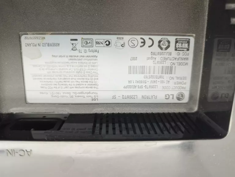 MONITOR LG FLATRON L226WTQ-SF