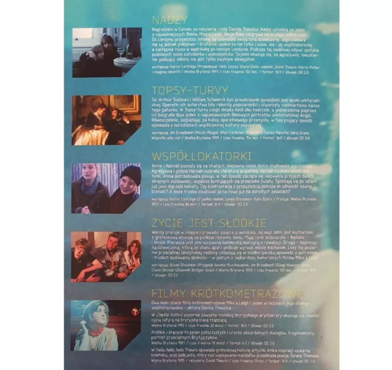 [DVD] MIKE LEIGH - KOLEKCJA 4 FILMÓW NA DVD (FOLIA) BOX 5 DVD