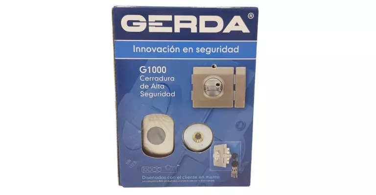 ZAMEK ZASUWA GERDA G1000 NIKIEL SATYNA ATEST KL 7