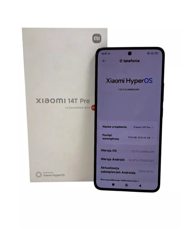 SMARTFON XIAOMI 14T PRO 12 GB / 512 GB 5G 6,67" CZARNY + PUDEŁKO