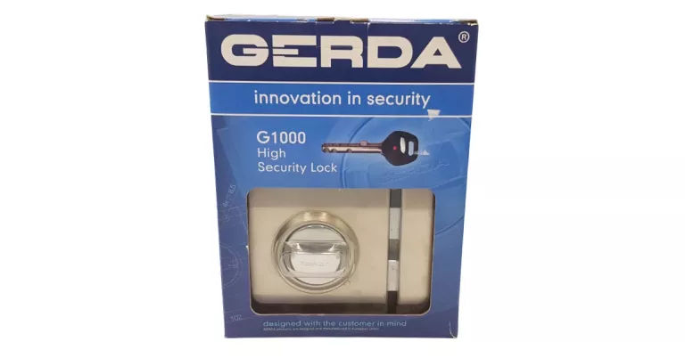 ZAMEK ZASUWA GERDA G1000 NIKIEL SATYNA ATEST KL 7