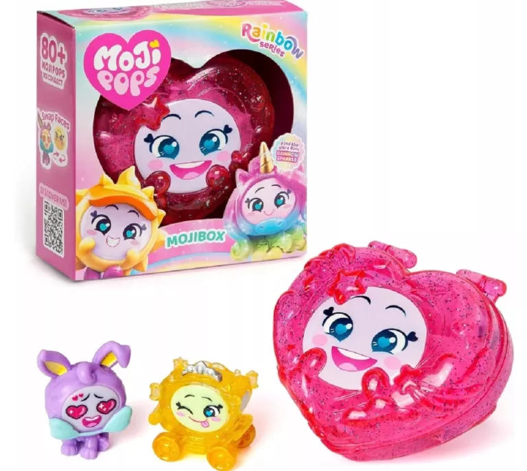 MOJIPOPS SERDUSZKO Z FIGURKAMI NIESPODZIANKA MOJIBOX SERIA RAINBOW MIX