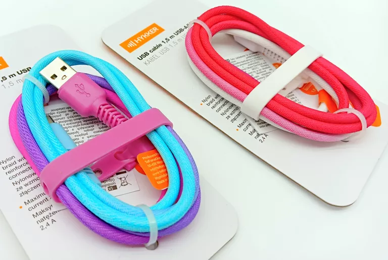 KABEL USB -A/USB-C HYKKER 1,5M KOLOROWY