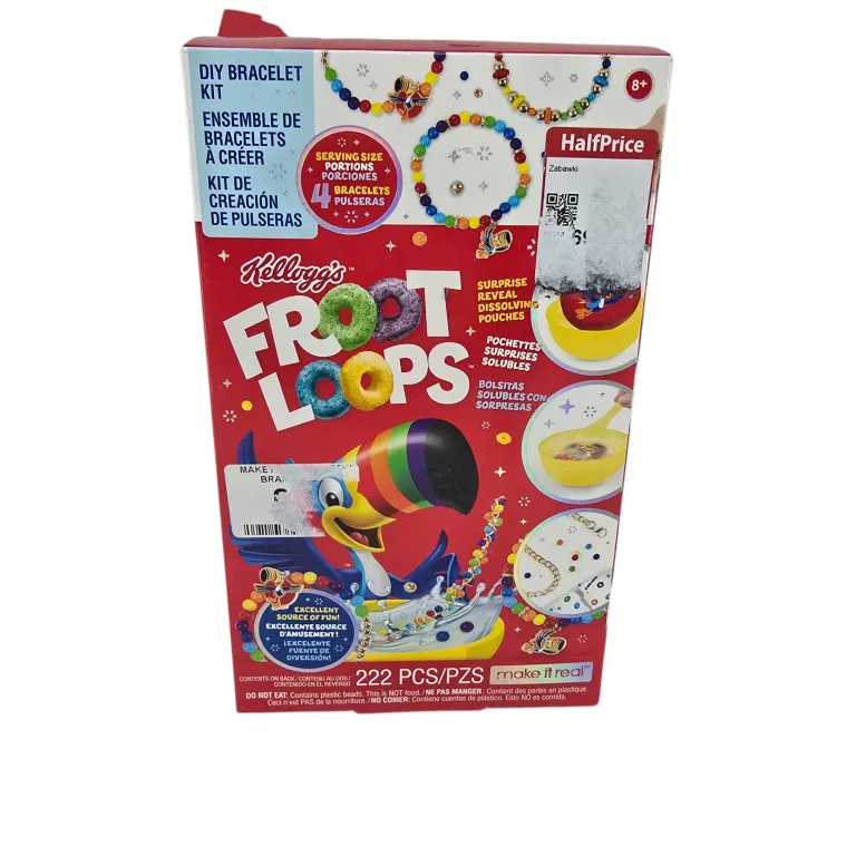 MAKE IT REAL ZESTAW BRANSOLETEK KELLOGG'S FROOT LOOPS ZABAWKA KREATYWNA