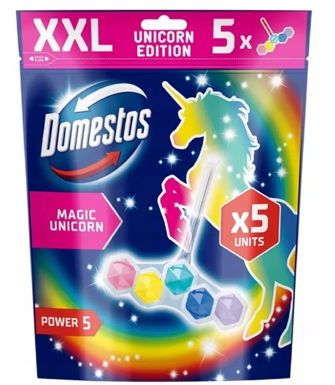DOMESTOS POWER5 XXL PACK UNICORN KOSTKA TOALETOWA 5X50G