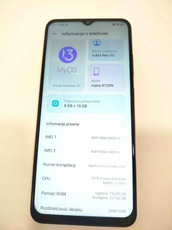 TELEFON NUBIA NEO 5G