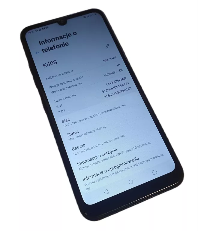 LG K40S