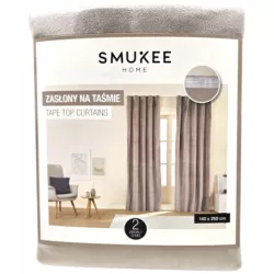 ZASŁONA SMUKEE HOME NA TAŚME 140X250CM SZARA
