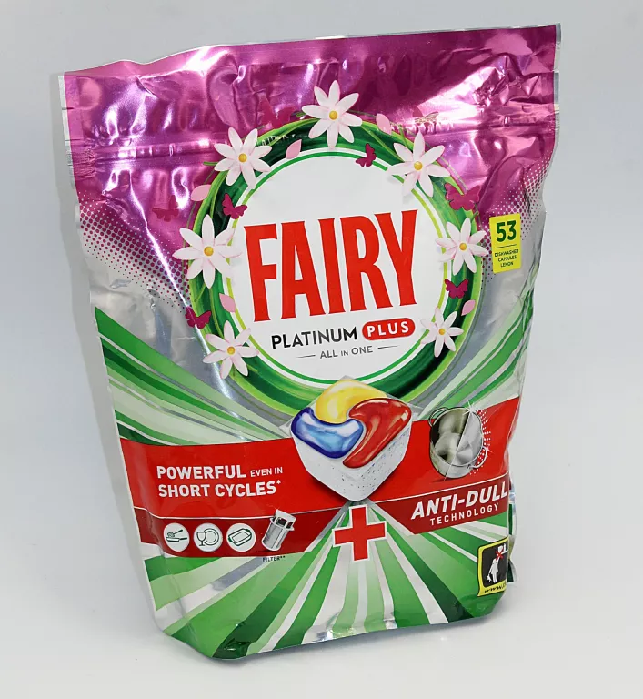 KAPSUŁKI DO ZMYWARKI FAIRY PLATINUM PLUS ALL IN ONE 53SZT. LEMON