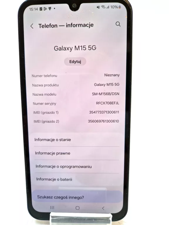 SMARTFON SAMSUNG GALAXY M15 4 GB / 128 GB 5G NIEBIESKI