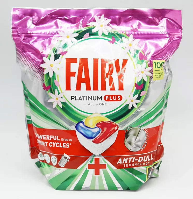 KAPSUŁKI DO ZMYWARKI FAIRY PLATINUM PLUS ALL IN ONE 100SZT LEMON SCENT