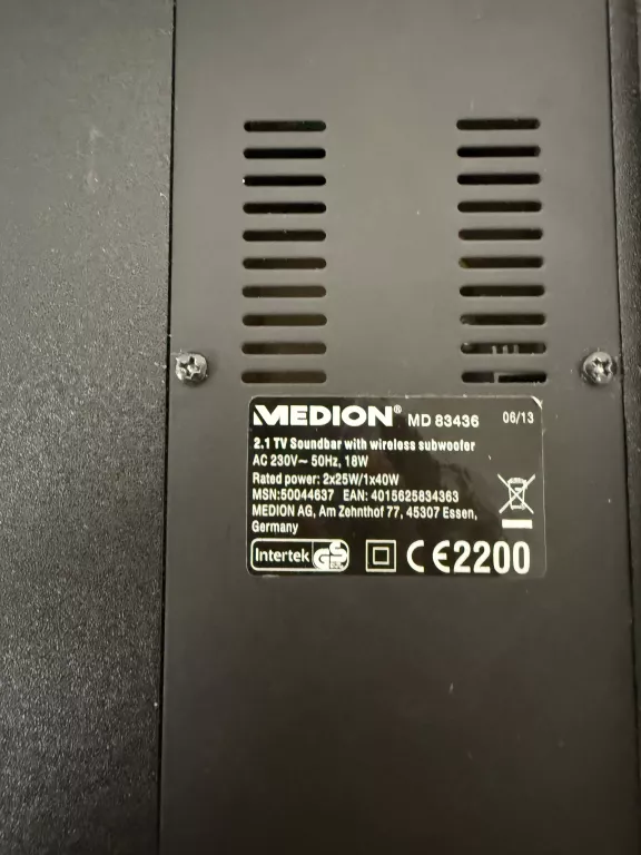 SOUNDBAR MEDION MD-83436
