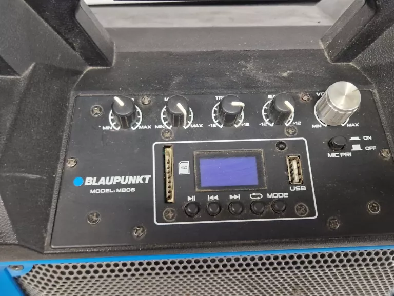 GŁOSNIK PRZENOŚNY BLAUPUNKT MB06 + ZASILACZ+ MIKROFON