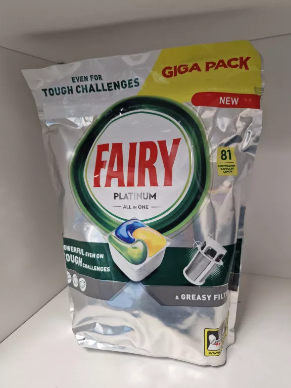 FAIRY PLATINUM ALL IN ONE KAPSUŁKI DO ZMYWARKI CYTRYNA 81 SZT.